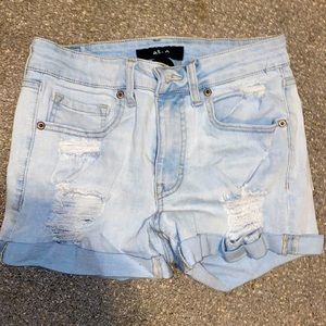 American Eagle High rise midi Jean shorts
